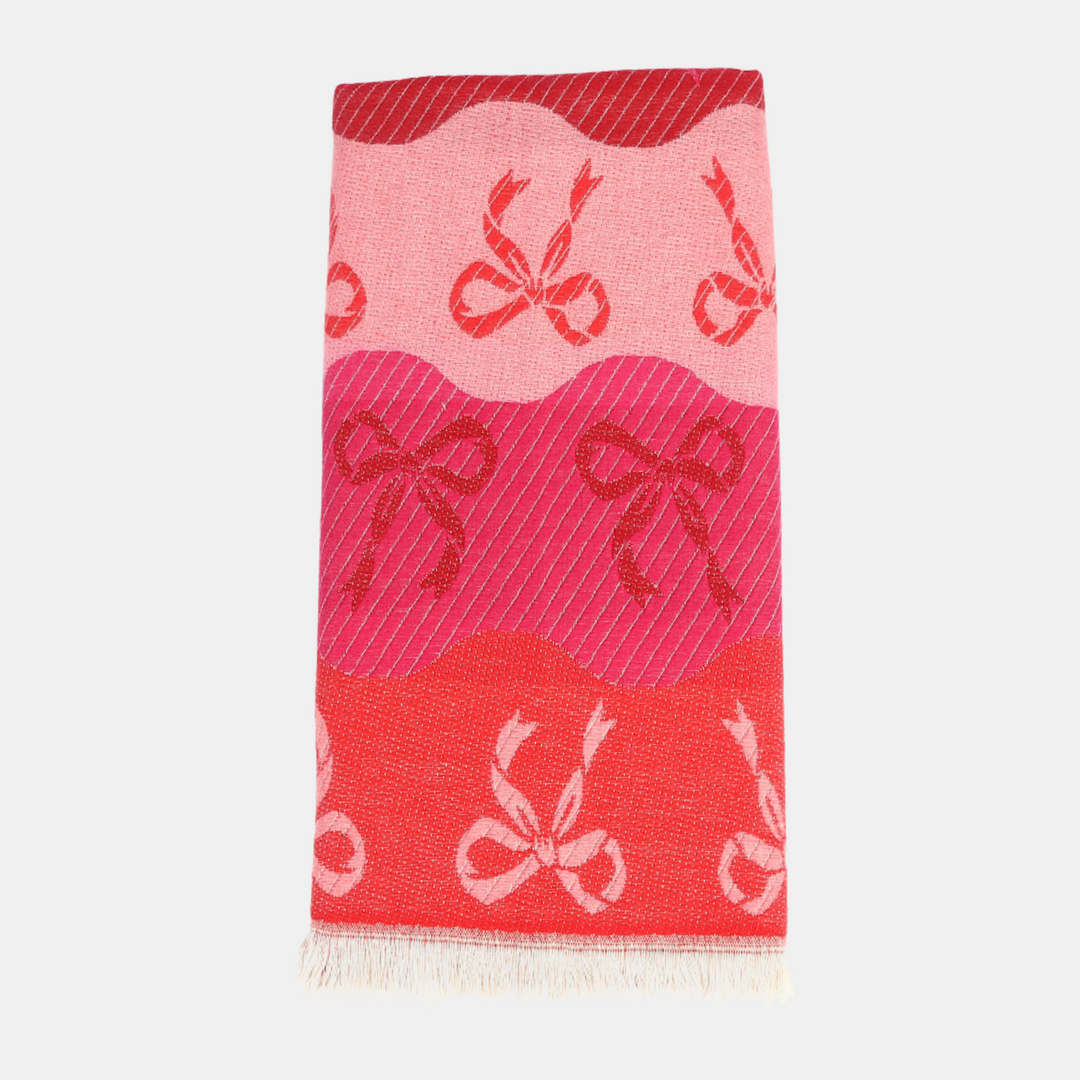 Antigone | Bows Double Sided Scarf - Rose Red | Shut the Front Door