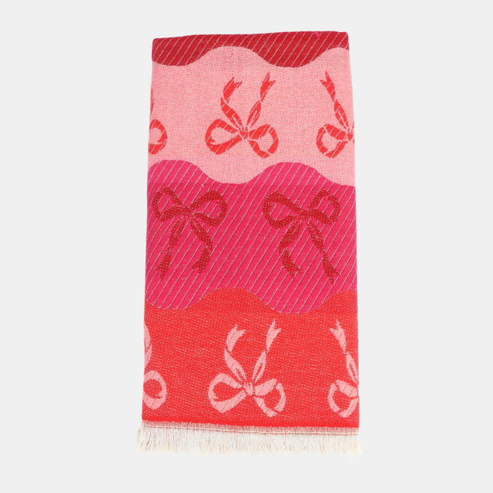 Antigone | Bows Double Sided Scarf - Rose Red | Shut the Front Door