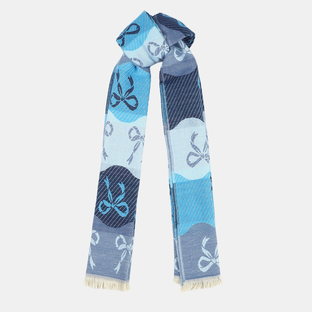 Antigone | Bows Double Sided Scarf - Blue | Shut the Front Door