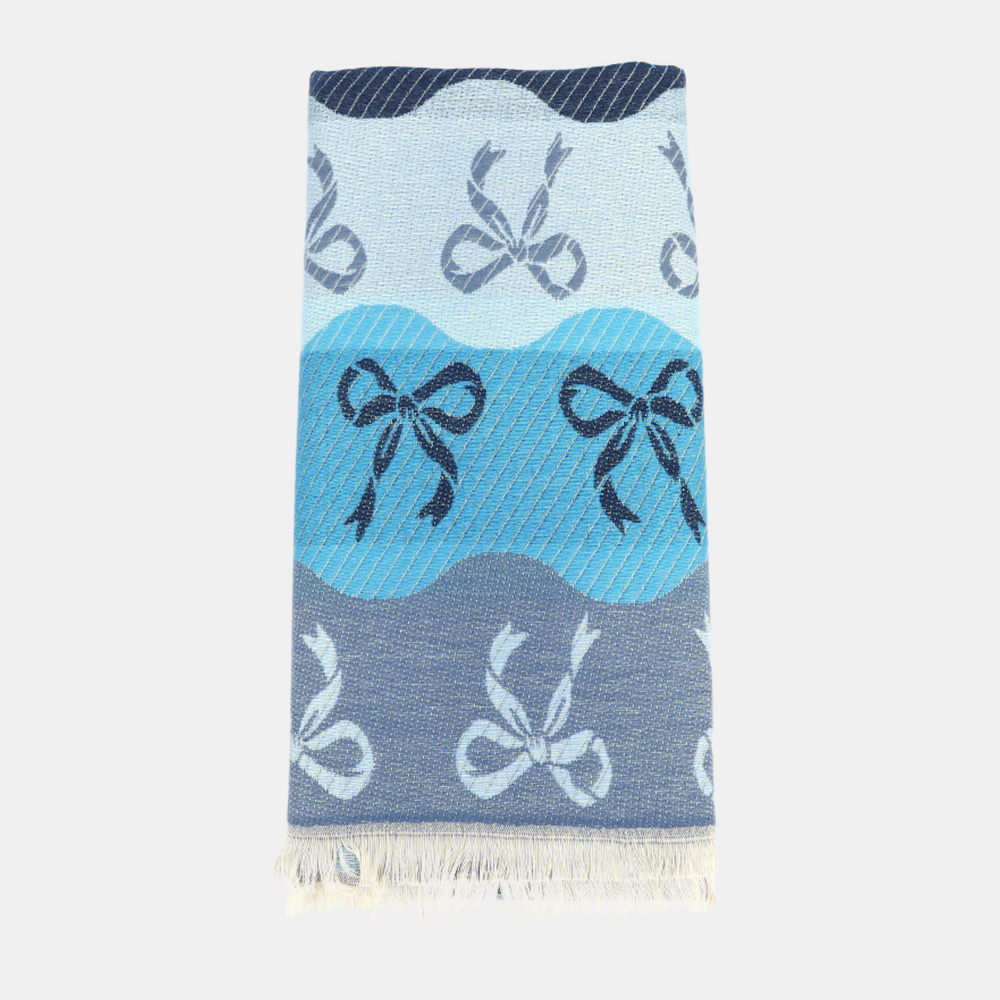 Antigone | Bows Double Sided Scarf - Blue | Shut the Front Door