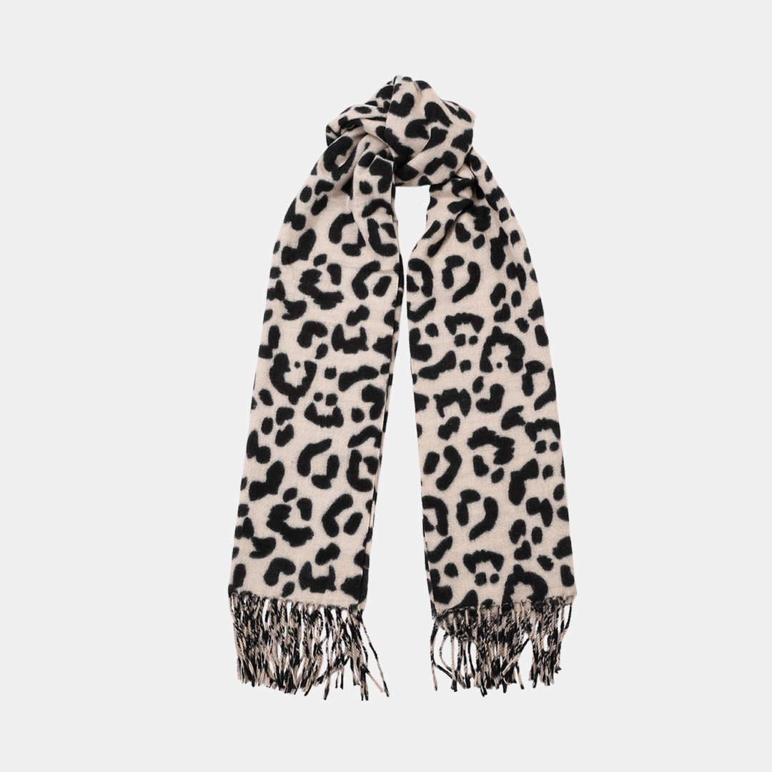 Antigone | Adeline Scarf - Beige Leopard Print | Shut the Front Door