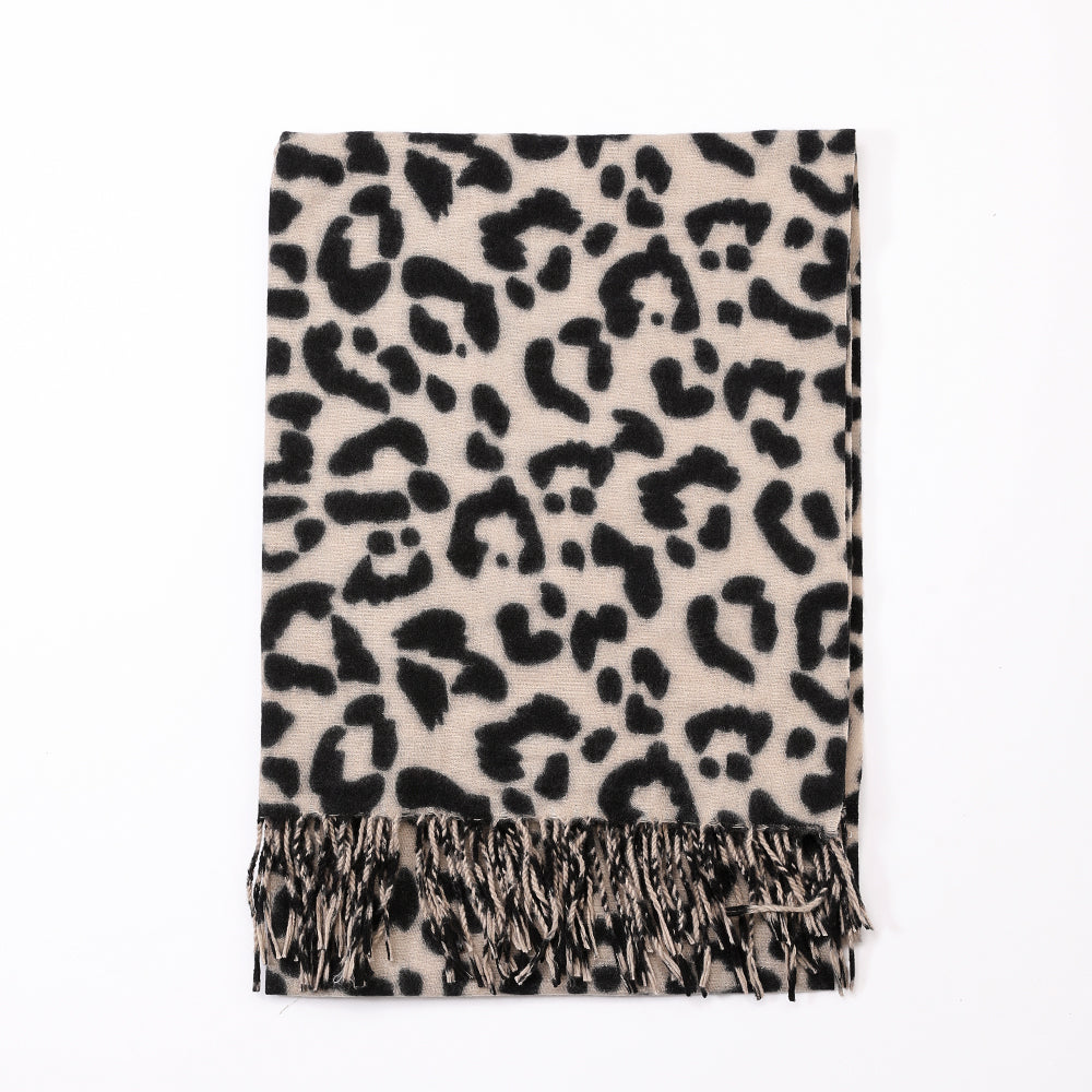 Antigone | Adeline Scarf - Beige Leopard Print | Shut the Front Door