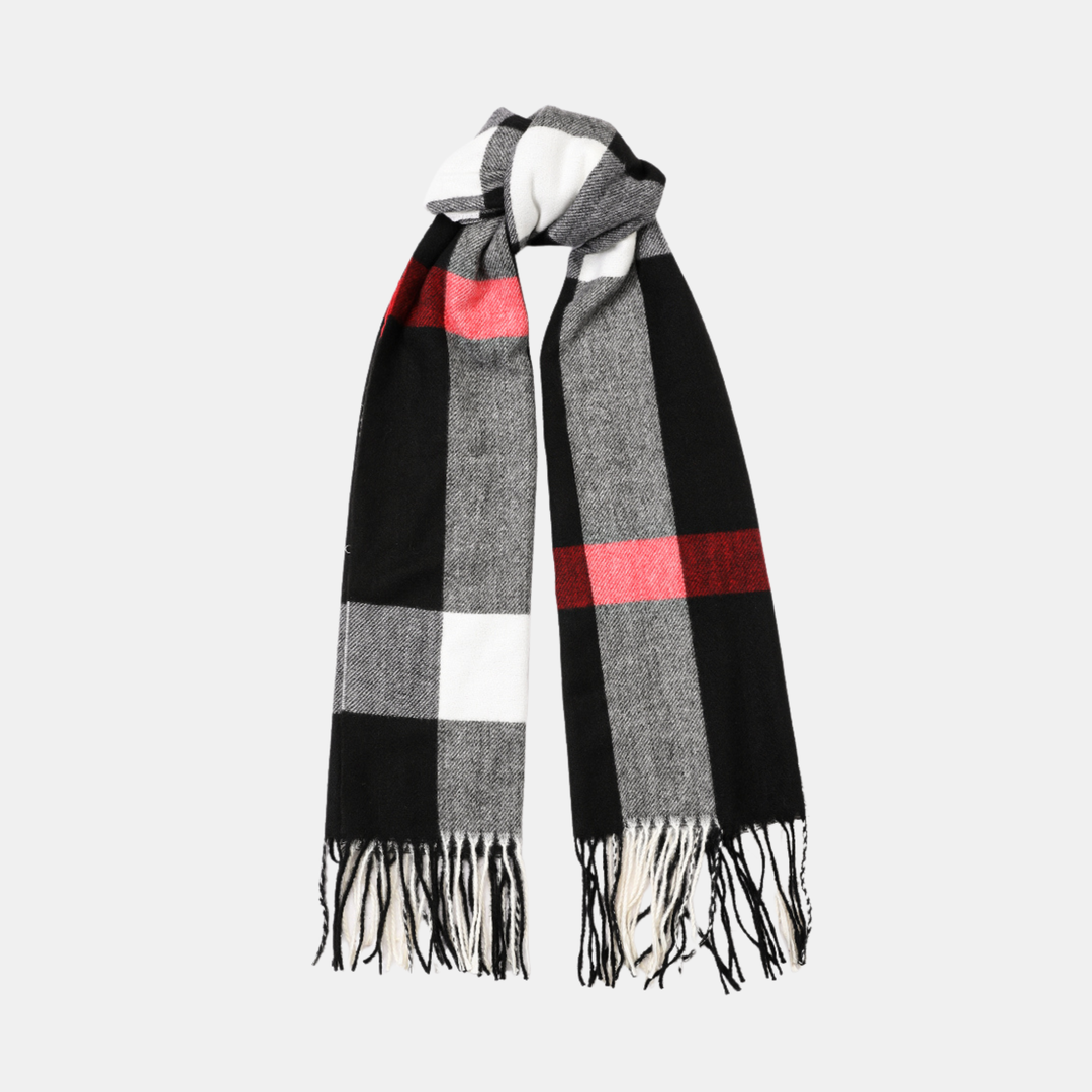 Antigone | Maelis Scarf - Black/Red | Shut the Front Door