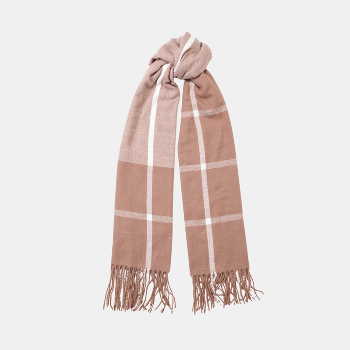 Antigone | Orienn Plaid Scarf - Soft Camel | Shut the Front Door