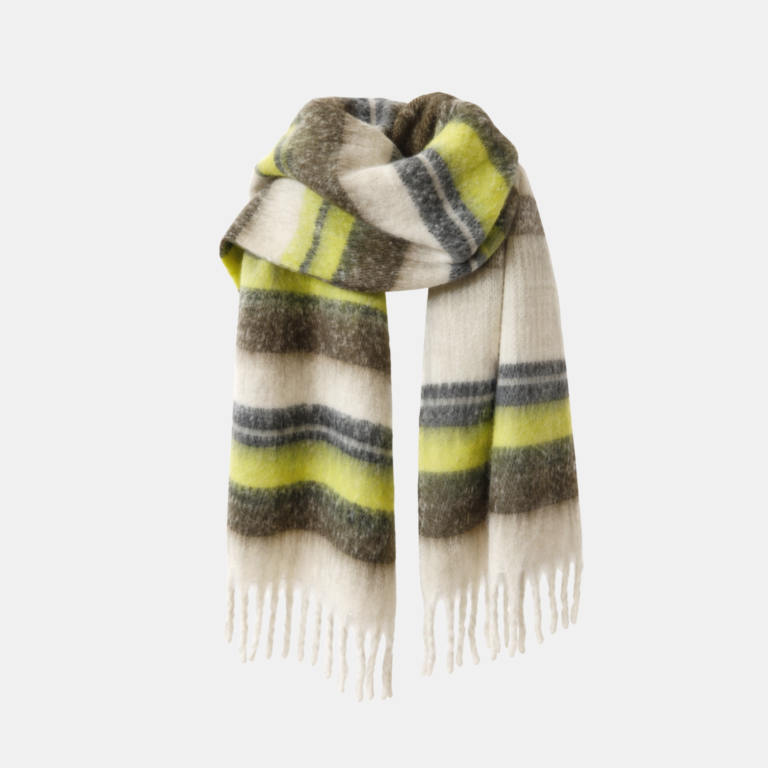 Antigone | Calyne Scarf - Lime Stone Stripe | Shut the Front Door