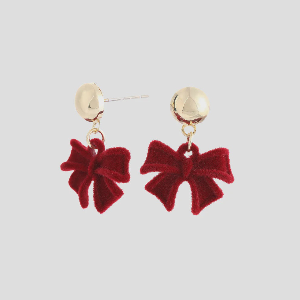 Antigone | Bow Earrings - Red | Shut the Front Door