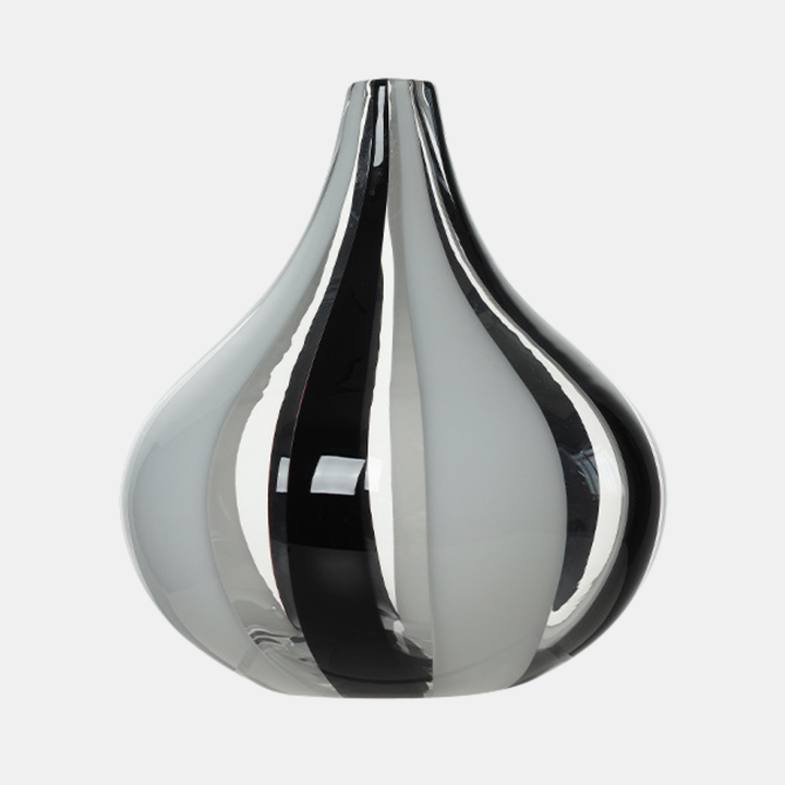 Garcia | Arlo Glass Vase - Black & White | Shut the Front Door