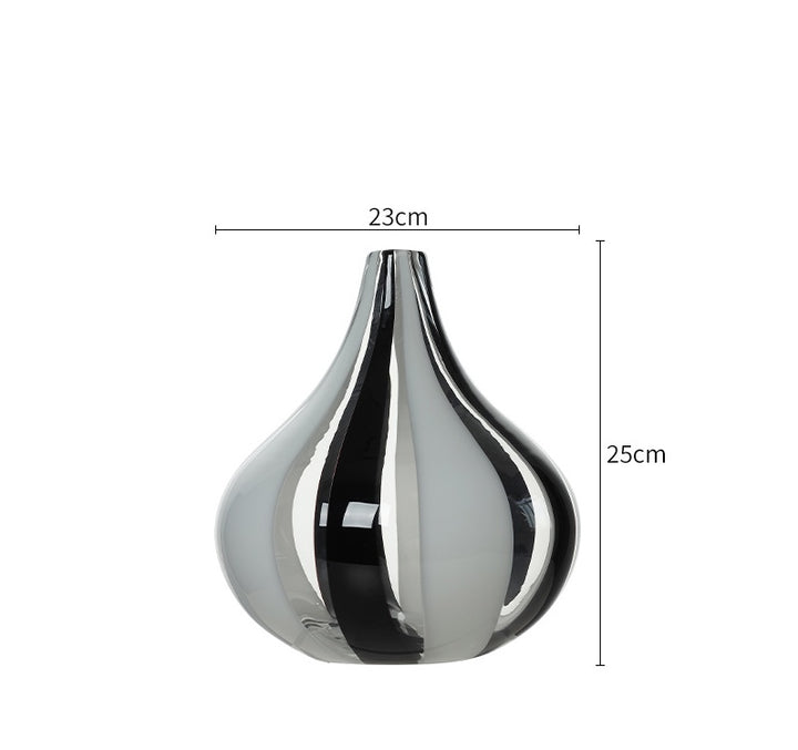 Garcia | Arlo Glass Vase - Black & White | Shut the Front Door