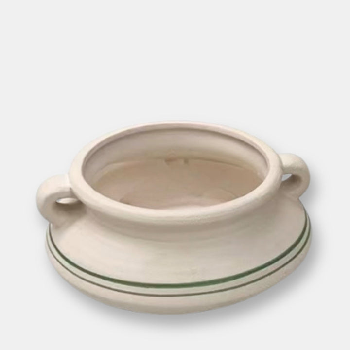 Garcia | Vale Ceramic Vessel - Natural Wide Low | Shut the Front Door