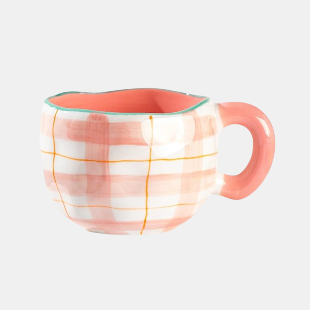 Garcia | Alice Mug - Check Pink | Shut the Front Door
