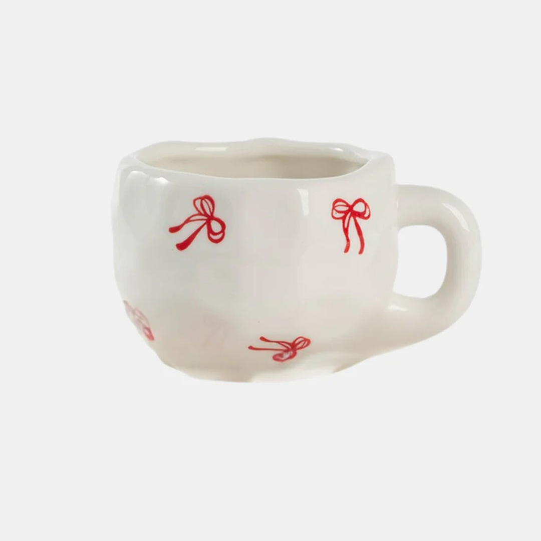 Garcia | Bow Mug - White/Red | Shut the Front Door