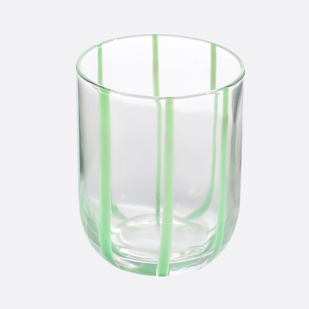 Garcia | Ezra Glass Tumbler - Green Stripe | Shut the Front Door