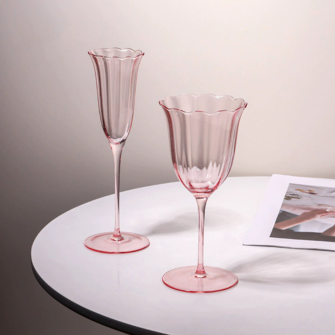 Elle Wine Glass 400ml - Pink
