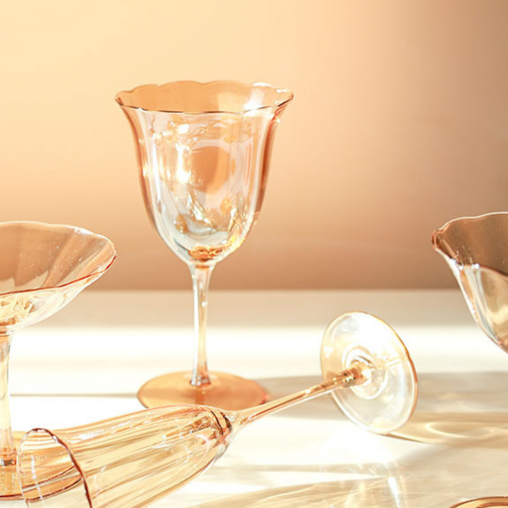 Elle Wine Glass 400ml - Amber