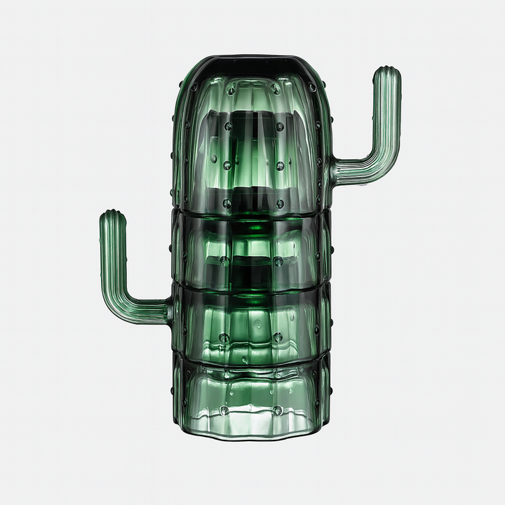 Cactus Stackable Tumblers S4 - Green