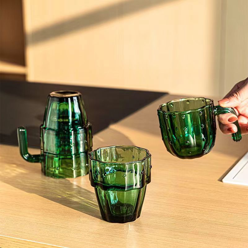 Cactus Stackable Tumblers S4 - Green