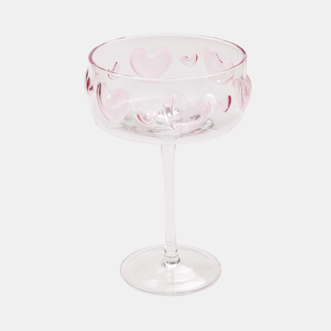 Garcia | Ovela Cocktail Glass - Pink Heart | Shut the Front Door