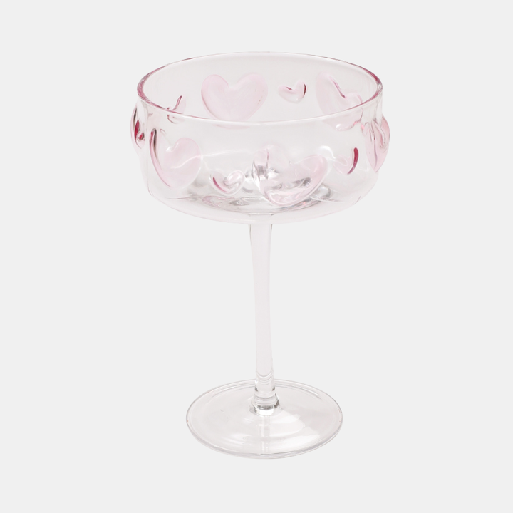 Garcia | Ovela Cocktail Glass - Pink Heart | Shut the Front Door