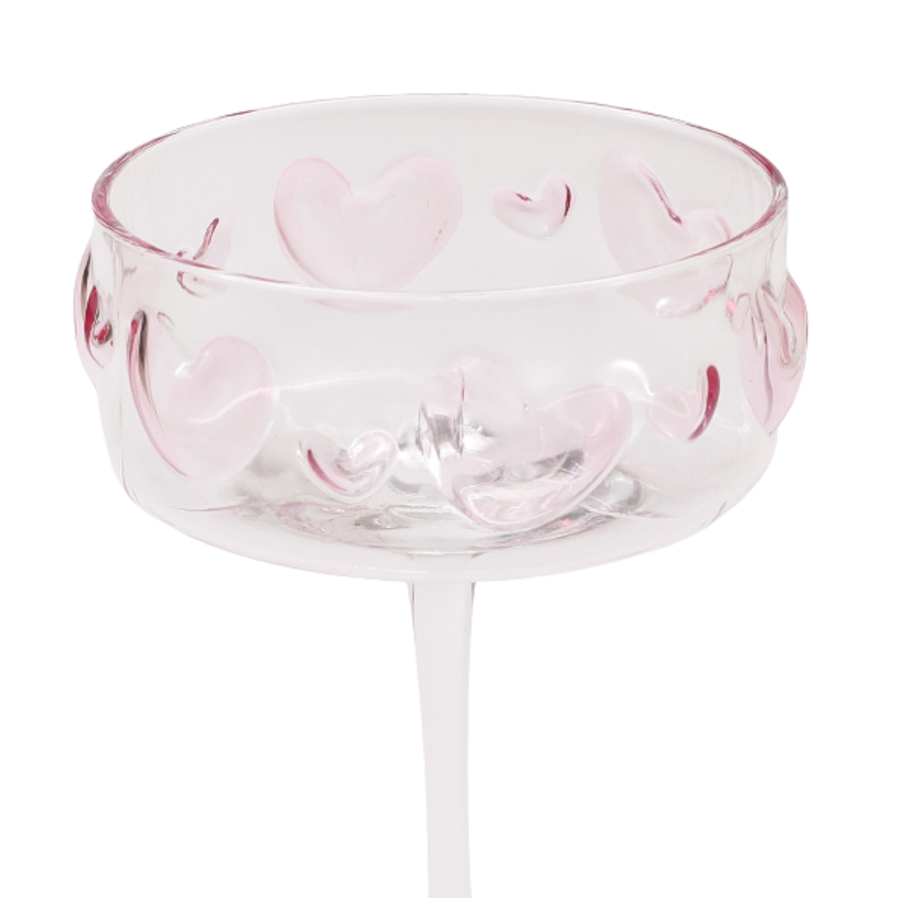 Garcia | Ovela Cocktail Glass - Pink Heart | Shut the Front Door