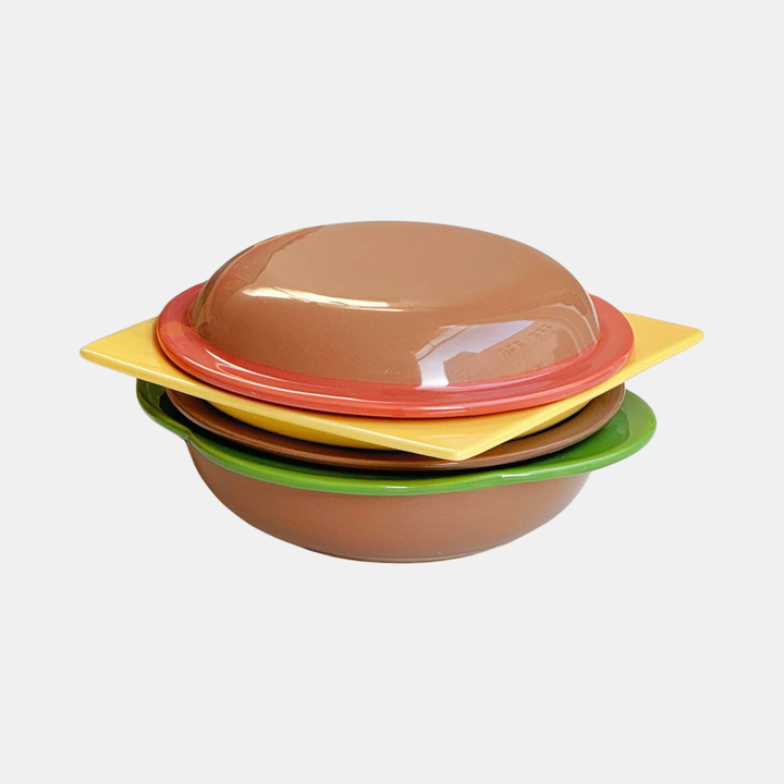 Burger Plates Set of 4