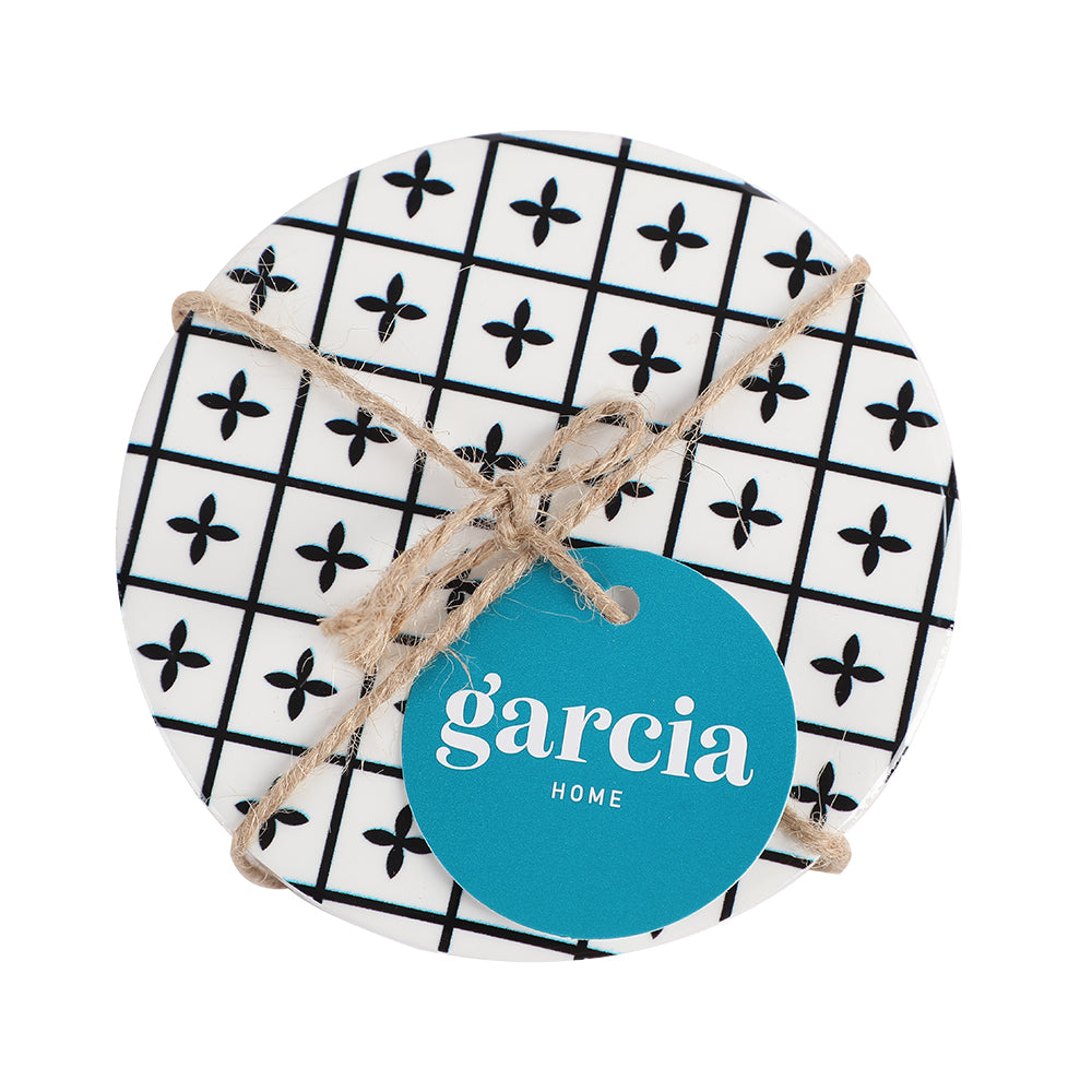Garcia | Zion Round Ceramic Coasters S4 | Shut the Front Door