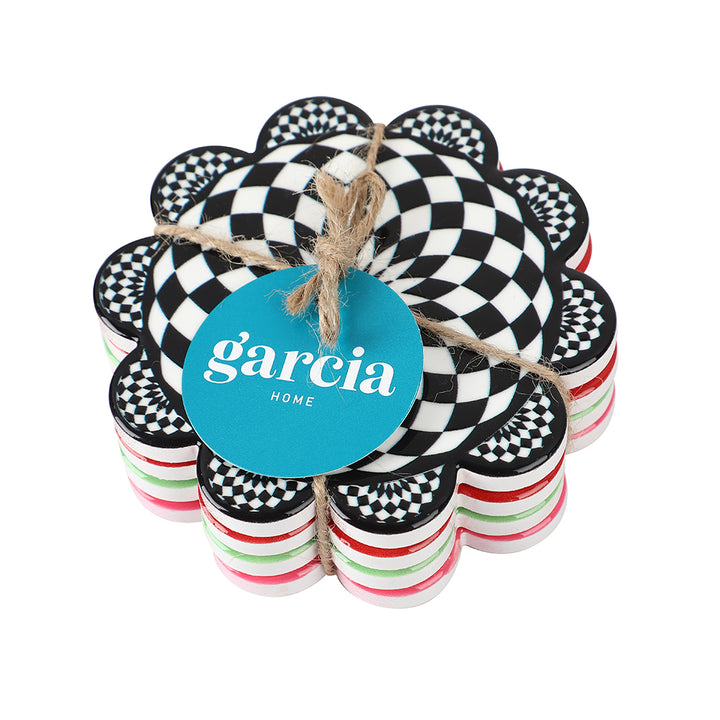 Garcia | Ethan Ceramic Coasters - Plum Blossom S4 | Shut the Front Door