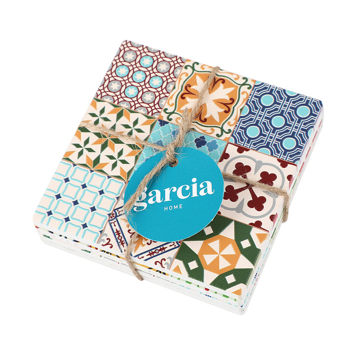 Garcia | Aiden Square Ceramic Coasters - Mosaic S4 | Shut the Front Door