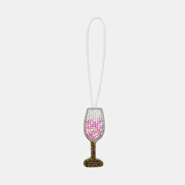 Hanging Rose Cocktail Glass Decoration