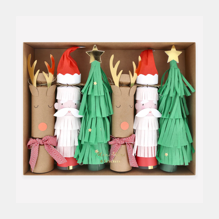 Santa, Reindeer & Tree Crackers