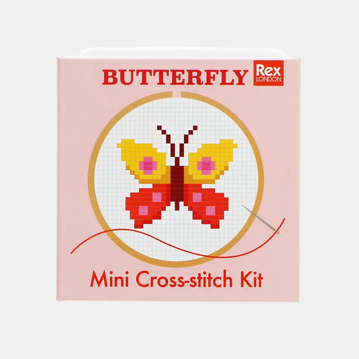 Rex London | Mini Cross-Stitch Kit - Butterfly | Shut the Front Door