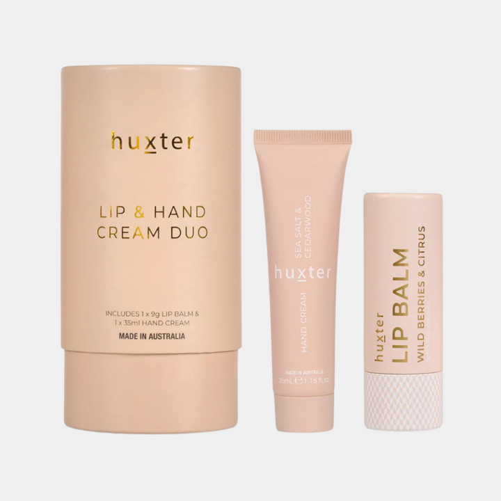 Huxter | Lip & Hand Cream Duo - Sea Salt & Cedarwood | Shut the Front Door