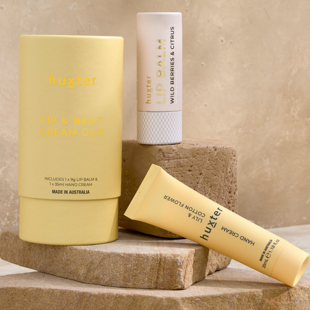 Huxter | Lip & Hand Cream Duo - Lily & Cotton Flower | Shut the Front Door