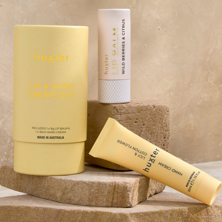 Huxter | Lip & Hand Cream Duo - Lily & Cotton Flower | Shut the Front Door