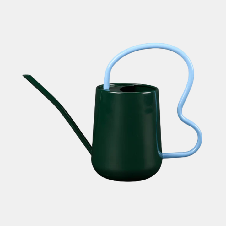 Scalloped Indoor Watering Can - Dark Green