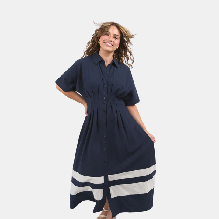 Scarlet Midi Dress - Navy