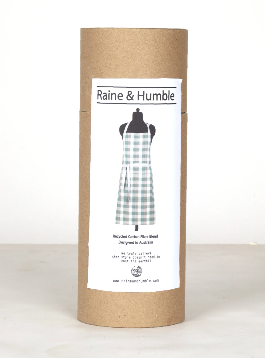 Raine & Humble | Double Check Apron - Aqua Storm | Shut the Front Door