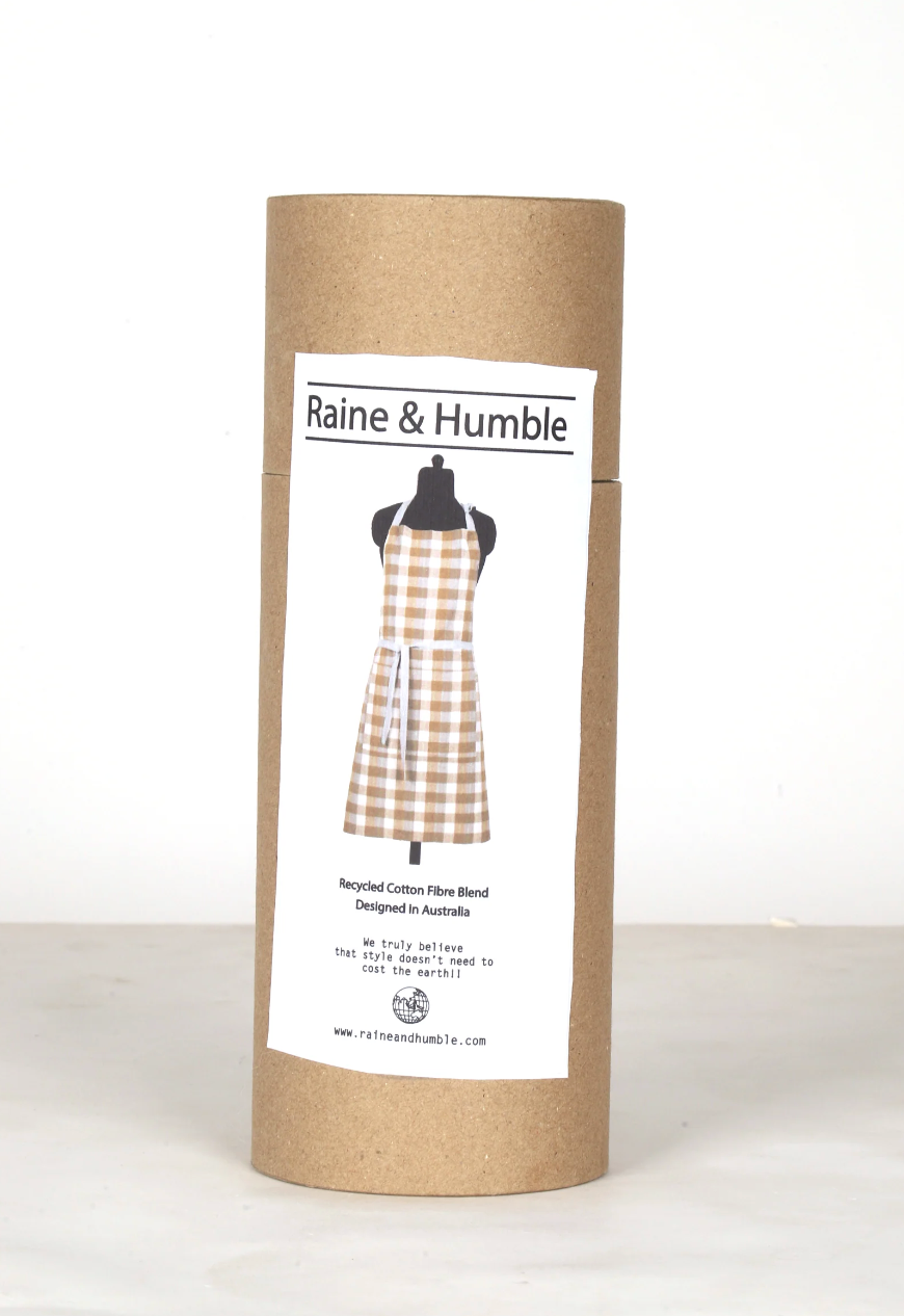 Raine & Humble | Double Check Apron - Yellow Sunset | Shut the Front Door