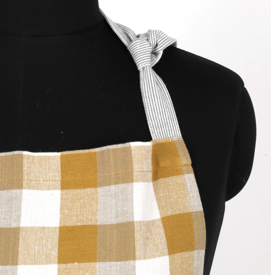 Raine & Humble | Double Check Apron - Yellow Sunset | Shut the Front Door