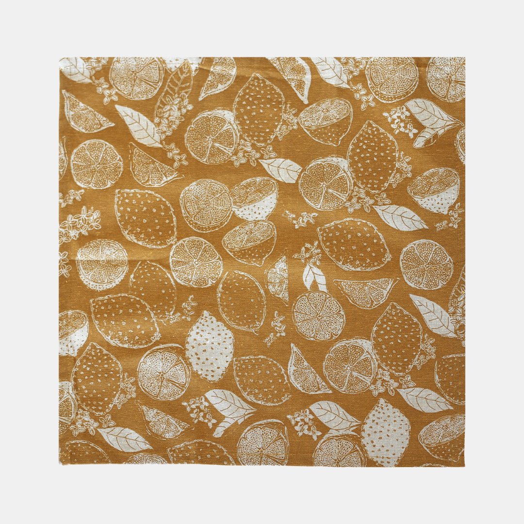 Raine & Humble | Lemon Marmalade Napkins S/4 - Golden Yellow | Shut the Front Door