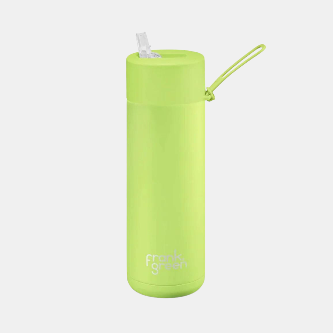 Frank Green | Ceramic Lined Reusable Bottle 20oz with Straw - Pistachio Green | Shut the Front Door