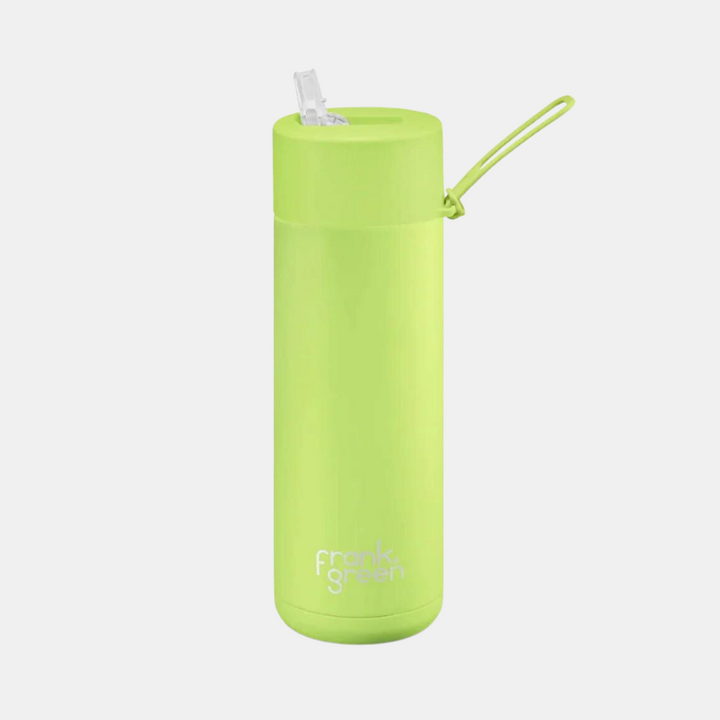 Frank Green | Ceramic Lined Reusable Bottle 20oz with Straw - Pistachio Green | Shut the Front Door