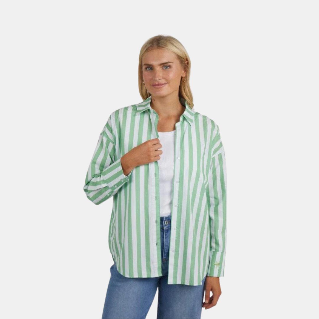 Elm Knitwear | Delia Stripe Shirt | Shut the Front Door