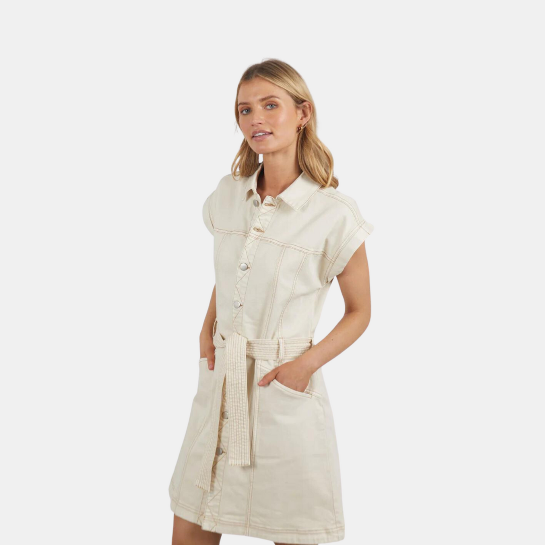 Foxwood | Heidi Dress - Ecru | Shut the Front Door