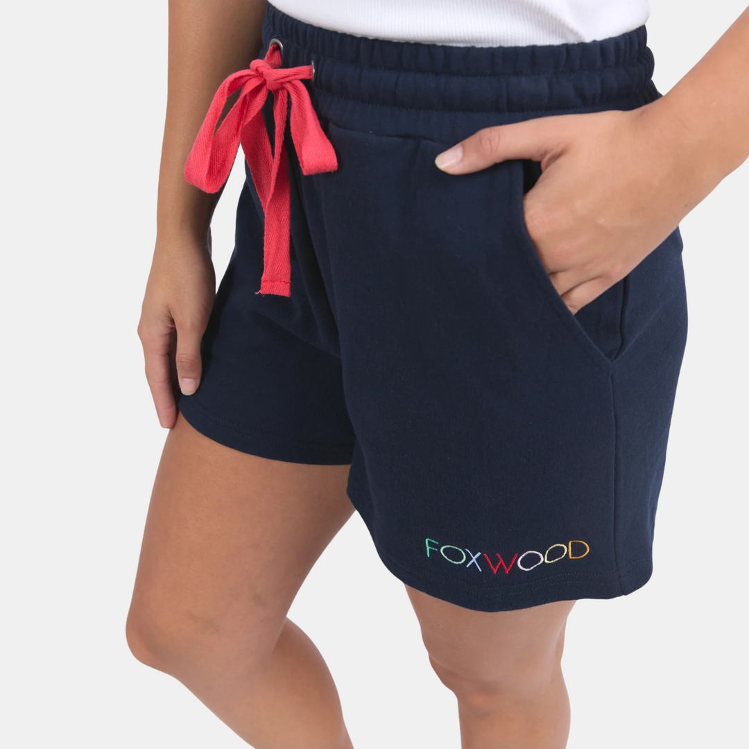 Foxwood | Simplified Confetti Short- Navy | Shut the Front Door