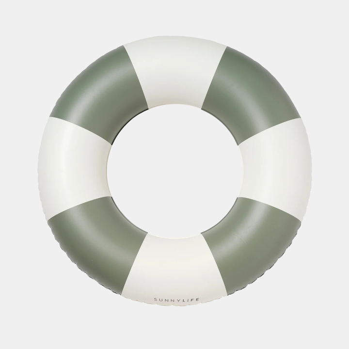 Sunnylife | Slim Tube Pool Ring - Olive Stripe | Shut the Front Door