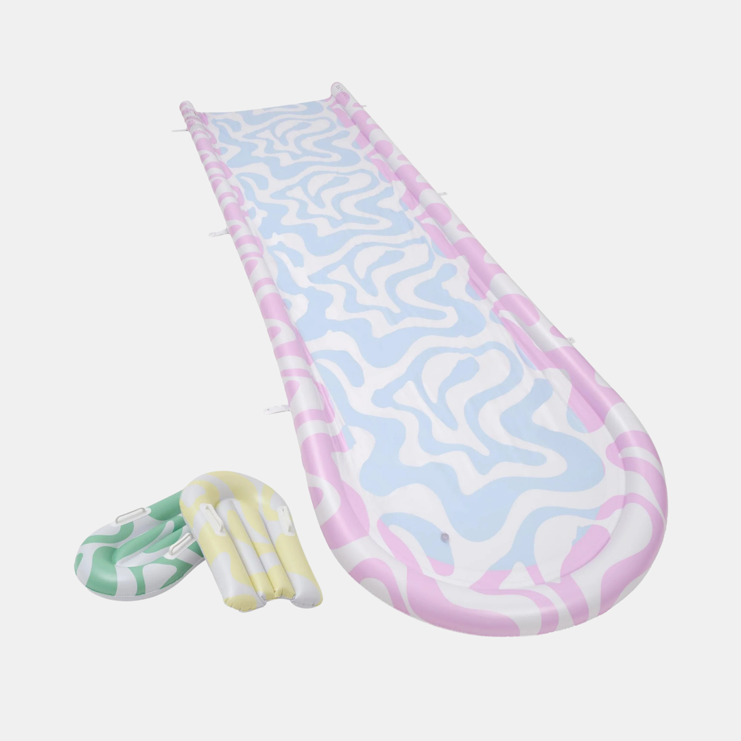 Sunnylife | Slip, Slide & Body Board Set - Poolside Sorbet Waves | Shut the Front Door
