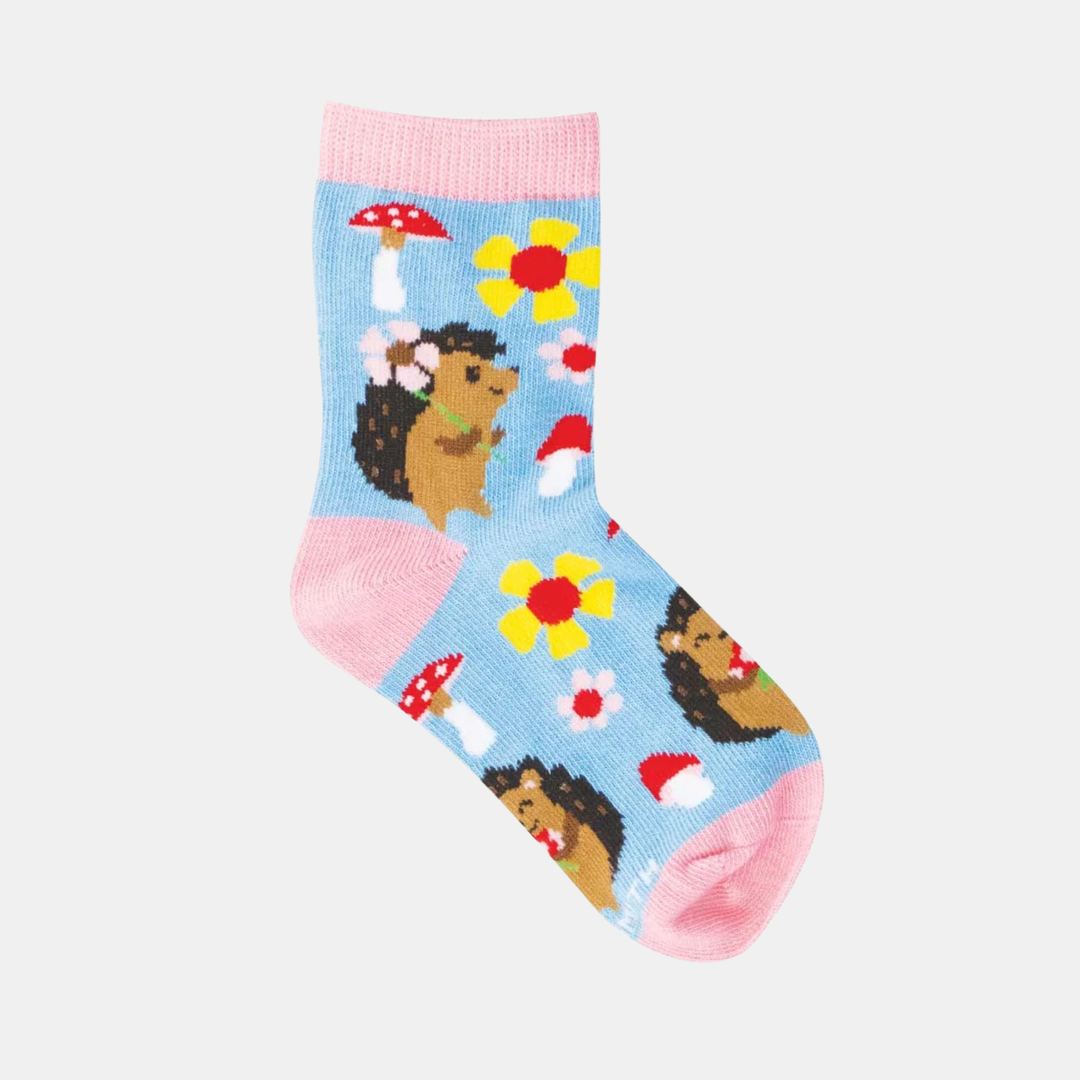 Socks Kids Hedgie  Floral 2-4yrs - Blue