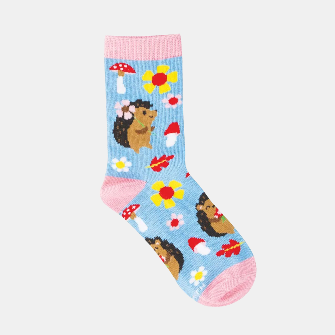 Socks Kids Hedgie Floral 4-7 yrs - Blue
