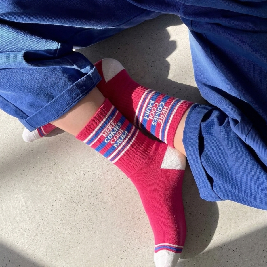 Antigone | Socks - Dark Pink - Here Comes Cool Mum | Shut the Front Door