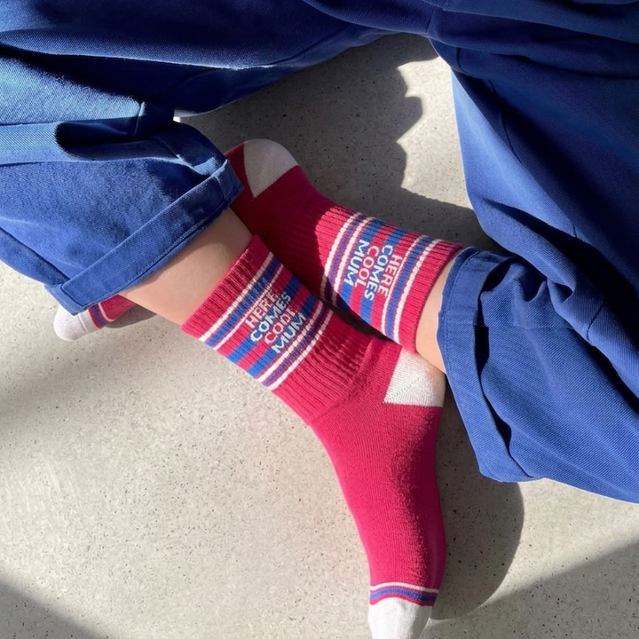 Antigone | Socks - Dark Pink - Here Comes Cool Mum | Shut the Front Door